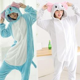 Women's Sleepwear Cute Cartoon Elephant Pyjamas Long Sleeve Hooded Onesie Adult Women Animal Halloween Christmas