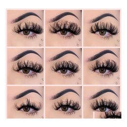 False Eyelashes 3D 25Mm 100 Mink Russian Curl Fluffy Lashes Dramatic Messy Long Makeup Drop Delivery Health Beauty Eyes Dh2Wb