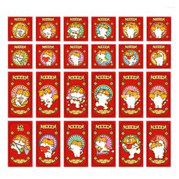 Gift Wrap 24 Pcs Chinese Year Red Envelopes Of The Tiger Hongbao 2023 Packets Lucky Money