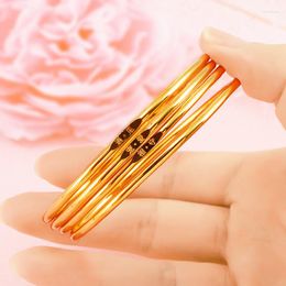 Link Bracelets Fashion Women Party Jewelry Lover Circle Pendant 24K Gold Chinese Word Miss Together Bracelet Bangle For Woman