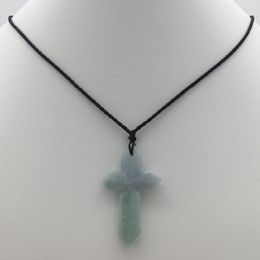 Pendant Necklaces Wholesale Natural Stone Cross Necklace Good Luck The Length Can Be Adjusted