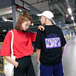 Men's T Shirts 2023 Summer Short Sleeve T-shirt Korean Fashion Hong Kong Style Art Student Top Versatile Slim Tshirt Couples Dress