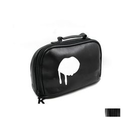 Cosmetic Bags Waterproof Bag Case Large Leather Fashion Women Zipper Black Makeup Drop Delivery Health Beauty Dh5Xh