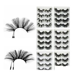 False Eyelashes 4 Pairs Of Laser Boxes With 6D 25Mm Mink Eyelash Extensions And Thick Lashes 10 Styles Can Choose Drop Delivery Heal Dhotz