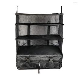 Storage Boxes 4-Layer Clothes Hanging Organisers Foldable Outdoor Mesh Bag Travel Doorback Clothing Camping Towel Package