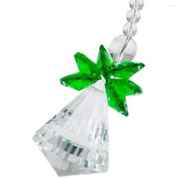 Jewelry Pouches TUMBEELLUWA Green Clear Crystal Guardian Angel Ornament Pendant Hanging Christmas Decoration Handcrafts