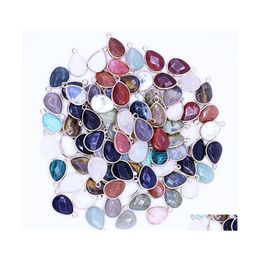 Arts And Crafts Natural Druzy Crystal Quartz Stone Mixed Pendants Connector For Diy Necklace Earrings Jewellery Making Drop Delivery H Dhleq
