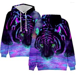 Men's Hoodies 2023 Anime Hoodie Coats Personality 3D Animal Tiger Sweatshirts Men/women Fashion Brand Designer Teenage Outwear