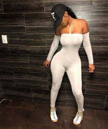 Gym Clothing Sexy Women Jumpsuits Ladies Clothes Long Sleeve Off Shoulder Bodycon Playsuit Party Jumpsuit Romper Trousers Womens Playsuits