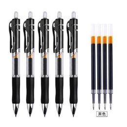 LATS Press Neutral Pen Large-capacity Carbon Signature Water 0.5 Bullet Refill School Office Supplies Student Stationery