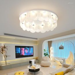 Chandeliers 2023 LED Master Bedroom Nordic Room Study Round Modern Minimalist Living Crystal Chandelier Ceiling Lights