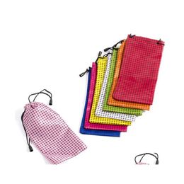 Sunglasses Cases Bags Optical Glasses Carry Bag Cloth Dust Pouch Pouches For Waterproof Dustproof 18 X 9Cm 5237 Q2 Drop Delivery F Dh1Bh