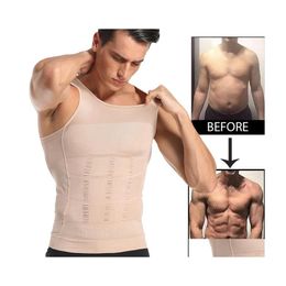 Waist Tummy Shaper Beinshape Men Slimming Body Trainer Vest Control Posture Shirt Back Correction Abdomen Tank Top Shaperwear Drop Dha5X