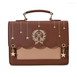 Evening Bags MBTI Jk Square Shoulder Bag For Women Cute Embroidery Bear High Quality Purse Girls College Style Kawaii Fashion Messenger