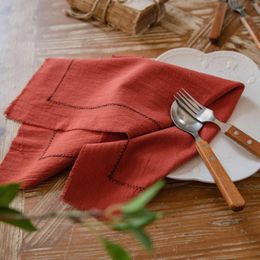 Table Napkin 4pcs Wedding Decoration Linen Fabric Dishcloth Tablecloth Kitchen Towel Handkerchief Placemat Christmas Decoupage