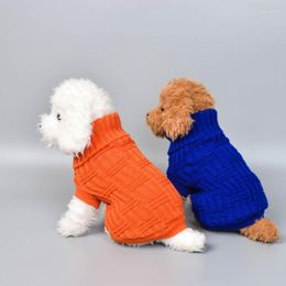 Dog Apparel Dogs Sweaters Autumn And Winter Warm Pet Knitted Clothes For Medium Small Puppy Solid Color Clothing Outfits