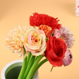 0.5mm Black Ink Neutral Pen Rose Flower Silicone Gel Simulation Creative Valentine's Day Gift School Home Decor