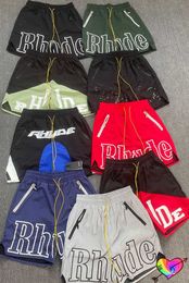 Große Nylon Rhude Shorts Männer Frauen 1 Qualität Mehrfarbig Mehrere Taschen Mesh Sportreithose Yv4r JK3J