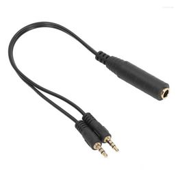 Microphones 6.35mm Female Jack Audio Cable 3.5mm TRS TRRS Male Reduce Distortion For DVD Player