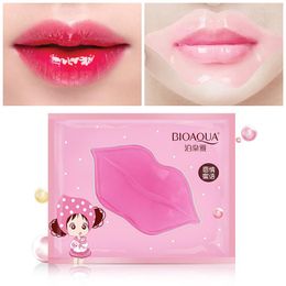 Lip Balm 2023 Fashion Women Crystal Collagen Mask Pads Moisture Essence Anti Ageing Wrinkle Patch Pink Antiageing