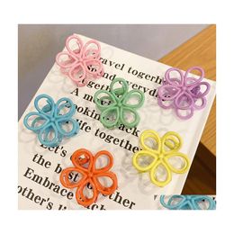 Hair Clips Barrettes Fashion Women Girls Small Claw Cute Candy Color Flower Jaw Clip Hairpin Accessories 2209 T2 Drop Delivery Jewe Dh4Me