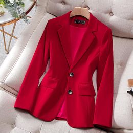 Women's Suits Spring Fashion Women Midnight Navy Slim Velvet Blazer Office Lady Double Button Suit Jacket Coat Female Party Clothes Gift