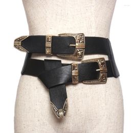 Belts Female Vintage Metal Pin Buckle Cool Casual Dress Accessories Double Designer Leather Belt Strap For Women