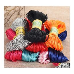 Cord Wire 1Mm Polyester Fibre Beading Rope Thread String For Diy Necklace Bracelet Jewelry Findings Making Drop Delivery Components Otuc8