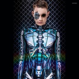 Stage Wear 3D Printed Robot Cosplay Jumpsuit Bar DJ Costume Performance Clothing GoGo Dance Costumes Rave Festival Outfit DWY3758