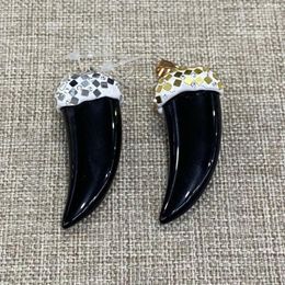 Charms Pepper Shape Resin Pendant Spike Shaped Diamond Charm Used For DIY Jewelry Making Necklace Bracelet Size 24x60mm