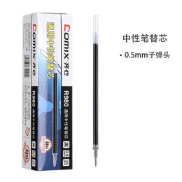 LATS Cap-type 0.5mm Bullet Refill Black Blue Red Neutral Pen School Office Supplies Student Stationery