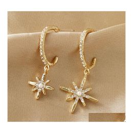 Dangle Chandelier Fashion Jewellery S925 Sier Post Asymmetric Star Earrings Drop Delivery Dhncf