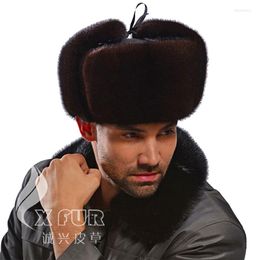 Berets CX-C-170B Luxury Design Men Bomber Hats Genuine Russian Hat