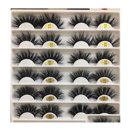 False Eyelashes 25Mm Long 3D Mink Hair To Make Eyelash Lengthening Version By Hand 5 Sets Drop Delivery Health Beauty Makeup Eyes Dh95F