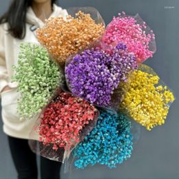 Decorative Flowers Natural Gypsophila Dried Flower Bouquet About 80g/lot Pink White Red Real Home Furnishing Living Room Decoration