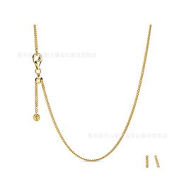 Chains 1 Rose Gold Shine Curb Chain Necklace Womens Clavicle Fit Diy Pendant Factory Direct Sale White 3417 Q2 Drop Delivery Jewellery Dh2Kp