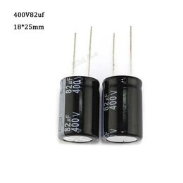 2pcs/lot 400V 82UF high frequency low impedance 400V82UF Aluminium electrolytic capacitor size 18 by 25 20%