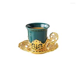 Cups Saucers Ceramic A Set Of Office Ethiopian Coffee Cup Juego De Tazas Cafe Turkish Tea Kitchen