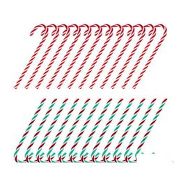 Christmas Decorations 48Pcs Plastic Fake Candy Canes Ed Toy Crutch For Tree Hanging T220929 Drop Delivery Home Garden Festive Party S Dhxhv