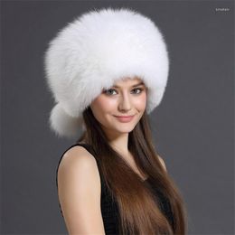 Berets Natural Hair Ladies Hat Russian Style Headwear Thick And Warm Very Suitable For Winter Wear Fashionable Various Colors