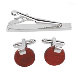 Charm Bracelets Cufflinks Set Cuff Links Tie Clip Polished Surface For Meeting