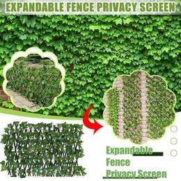 Decorative Flowers & Wreaths Artificial Plants Creeper Grape Begonia Leaves Expanding Fence Retractable Screen With Plant Expandable Privacy