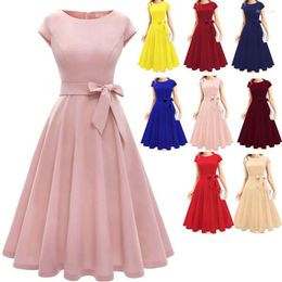 Party Dresses O-Neck Blush Pink Homecoming Pleated Satin Short Evening Gowns With Bow Vestidos De Fiesta