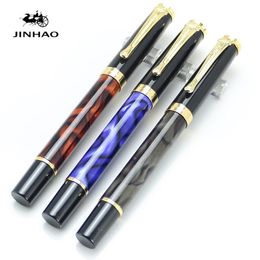 Roller Ball Pen 7 Colours Black/White/Grey/Red Colour Gold Clip Material Escolar Jinhao Ink 13.6 1.8cm Ballpoint Pens