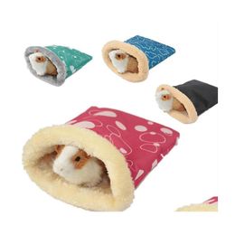 Small Animal Supplies Pet Hamster Slee Bag Pouch Soft Warm House For Winter Guinea Pig Hedgehog Bed Mtiple Waterproof Windproof Drop Dh2Vl