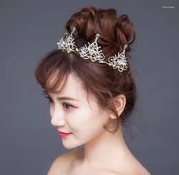 Hair Jewellery Baroque Luxury Crystal Pearl Bridal Crown Tiaras Light Gold Diadem For Women Bride Wedding Fashion Accessories