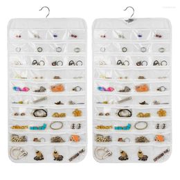 Storage Boxes 80 Pockets Real Organizadores Organizador Hanging Jewellery Organiser Display Earring Rings Bracelets Bags Hanger