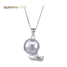 Pendant Necklaces Fashion Sports Football For Boy Men Gifts Soccer Ball Necklace Jewellery Drop Delivery Pendants Otu8S