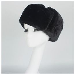 Berets Women Men Winter Warm Thick Russian Hat Fur Ushanka Bomber Earflap Trapper Leather Ear Necessary