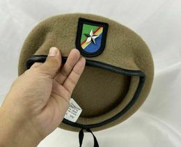 Berets Us Army Ranger Regiment Wool Beret Khaki 1star Brigadier General Rank Hat Military Store